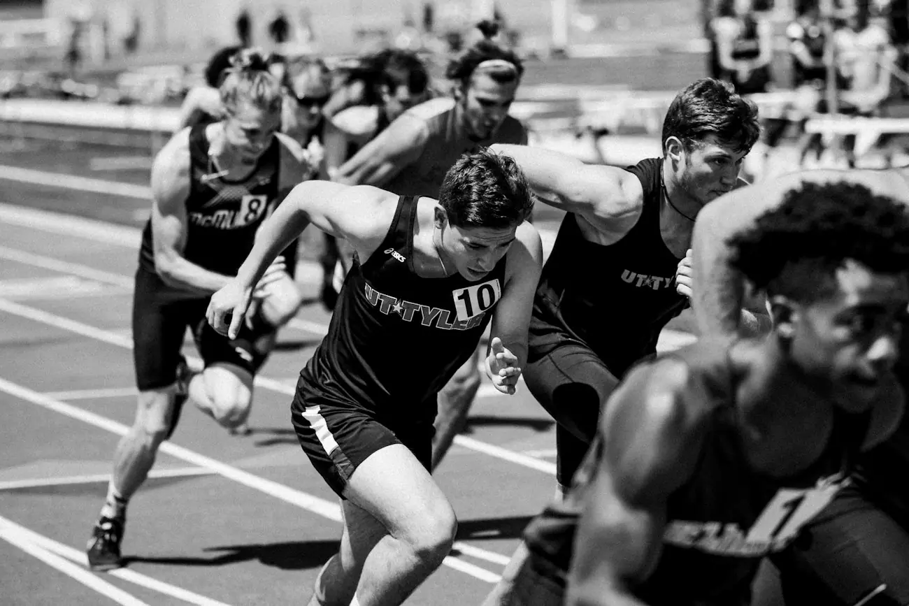 Départ de sprint en groupe